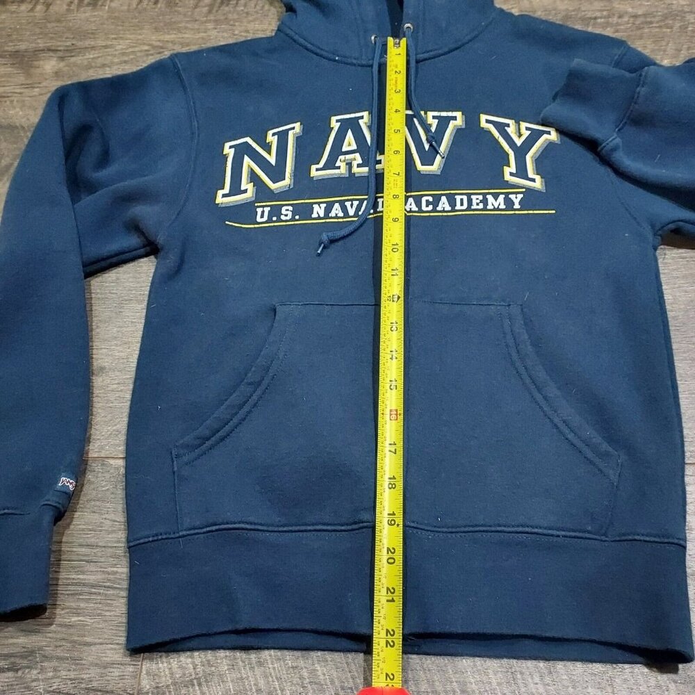 JanSport US Navy Sweatshirt Hoodie Adult Xsmall Military Blue Front Pockets - Picture 5 of 13